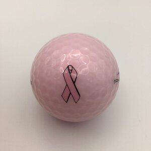 Pinnacle Lady 1 Soft Pink Golf Ball Breast Cancer Awareness Ribbon Purple